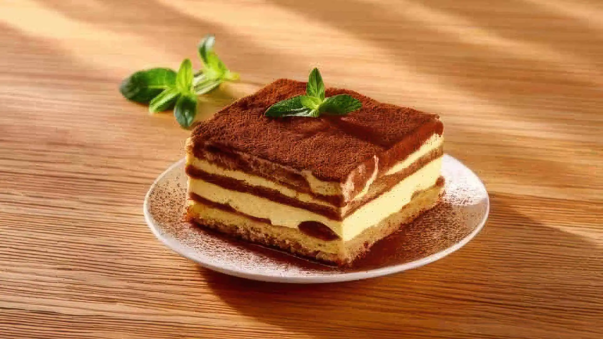 La Scarpetta Ristoranze Pizzeria Dornbirn Firefly Tiramisu auf einem Buchenholztisch 54632 topaz high fidelity v2 1920w