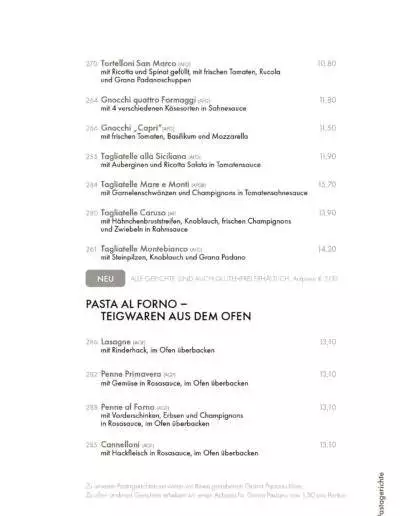 La Scarpetta Speisekarte 2024 03 09