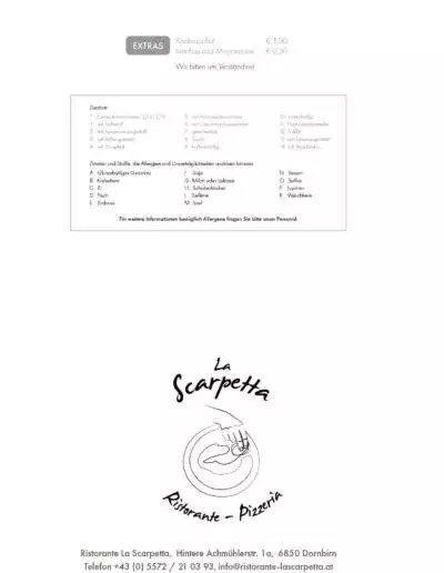 La Scarpetta Speisekarte 2024 03 12